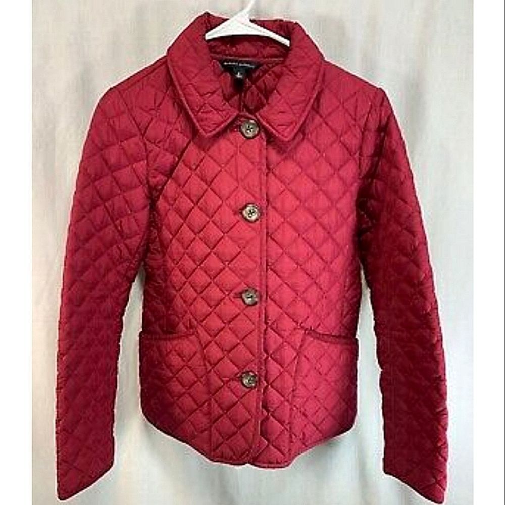 Banana Republic Red Quilted Jacket